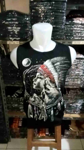 Kaos dalam singlet pria dewasa tanpa lengan - MOTIF INDIAN - By. Visell Collection389...