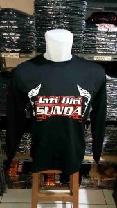 Baju Kaos Distro Pria Keren Dewasa Lengan Panjang - Motif Jati Sunda Visell Collection