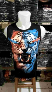 Kaos dalam singlet pria dewasa tanpa lengan - MOTIF PALAK MACAN ASAP - By. Visell Collection389