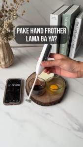 One Two Cups Hand Mixer Mini Pengocok Telur Kopi Milk Frother Battery - White