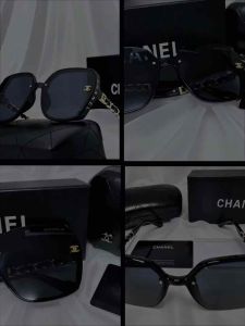 [High Quality] Black Gold Chain Square Sunglasses 黑金链条大方框墨镜