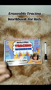 Write and Wipe Tracing Workbook for kids (laminated makapal)
