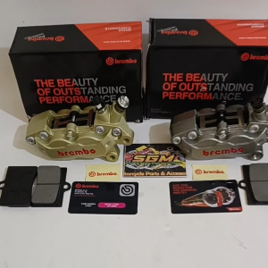 KALIPER BIGPOT BRCMBO 4PISTON 4P LOGO MATAHARI AXIAL KANAN BABET COPY ORI BRAKE DISC / CALIPER BIGPOT RIGHT AXIAL UNIVERSAL ( FREE KAMPAS CADANGAN )