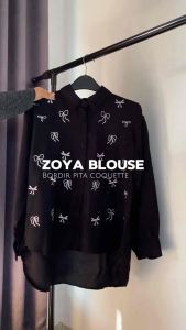 Blouse Zoya Kemeja Pita Wanita Oversize Pure Linen