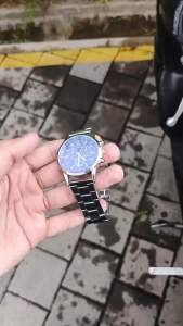 (COD)JAM TANGAN PRIA ANALOG ANTI AIR BISNIS KUARSA WATCHES TALI STAINLESS STEEL JAM TANGAN CASUAL MODE 5 BUAH SET Watches