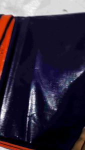 Terpal Kolam Ikan Type A8 Sudah Bentuk Kotak Biru Oren & Silver