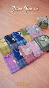 SALMA OVERAL TEEN DRES ANAK OVERAL BY NIA RUMAISHA || MAT. KATUN FLANELL MIX TOYOBO || ZIPPER BELAKANG || TALI BELAKANG