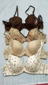 KATE & CALISTA AVON 2 PCS UNDERWIRE BRA brown floral beige floral white floral