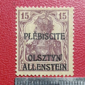 Koleksi Prangko kuno Jerman Klasik 15 Pfennig Overprinted 1920 UN USED
