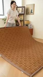 Đệm Chiếu Mây Điều Hòa Mát Lạnh Dạng Thảm Xuất Nhật Có Lớp Lót Chống Trơn Trượt Đa Năng