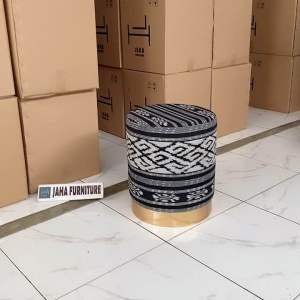 STOOL BULAT KAIN MOTIF SEJUTA UMAT // INVOICE // Free ongkir kurir toko area P. Jawa