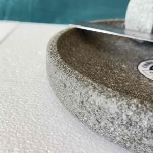 Cobek Batu Asli 24cm Free Ulekan