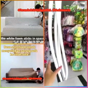 STRYROFOAM LEKUKAN SOFA / BUSA SILINDER SOFA / BUSA SLIP SOFA / STIK BUSA SOFA / STICK FOAM SOFA / BLS6311