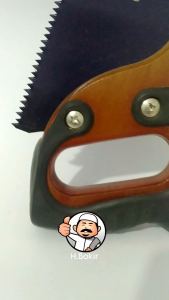 Oliq Gergaji kayu manual ukuran 18 inci gagang karet siap pakai