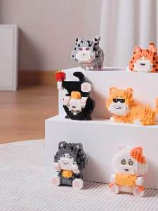 Lego mèo may mắn lắp ghép mô hình hoàng thượng trang trí bàn siêu ngộ nghĩnh