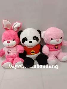 Boneka Bear / Rabbit / Panda Tshirt Logo Superhero (05021280)