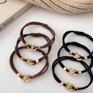 🇲🇾 Korean style nylon high elasticity seamless cute black hair tie women Rubber Band ins hair rope Hair Accessories 发绳发圈