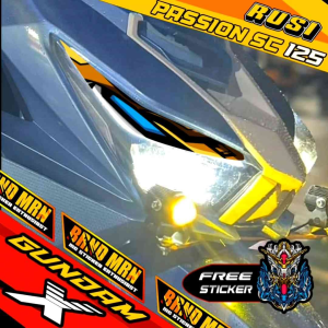 RUSI PASSION SC 125 CARB EYE STICKER TINT PROTECTOR XSERIES DESIGN WINKER EYE