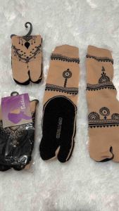 Kaos Kaki Jempol Muslimah Telapak Hitam Motif