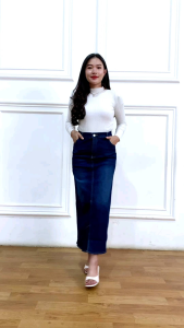 Trend Cessa Rok Jeans Span Wanita Streech Slimm Tebal Nyaman