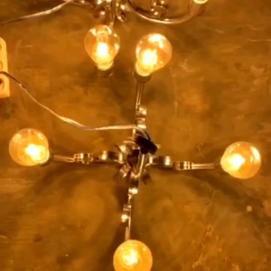 rangka lampu dekorasi pelaminan cabang 4..dapat 4 biji