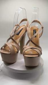 Elegant Pageant chuncky Heels 6inch Nude 36-40 sizes