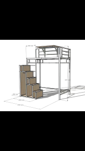 Loft bed customize singapore for helper room/bomb shelter/store room/utility