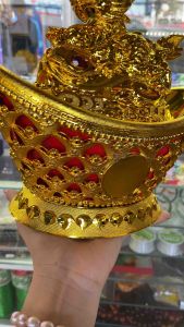 Thỏi vàng long phụng sum vầy size đại 25x45x65cm đặt bàn Thần Tài làm cây tài lộc