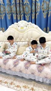 🔥 พร้อมส่งในไทย🔥🇹🇭🥰 ชุดนอนเด็ก ผ้าไหมญี่ปุ่น ขนาดเริ่มต้น 100-150cm ผ้านิ่ม ใส่สบาย ใส่ได้ทั้งเด็กหญิงและเด็กชาย