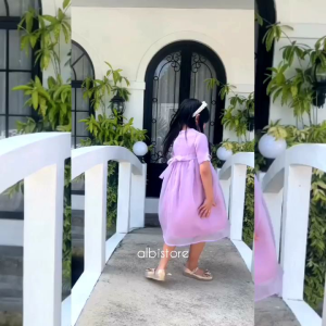 DRESS ANAK ORGANZA PITA DRESS PESTA KEKINIAN MEWAH