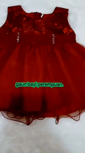 intan dress-gaun bayi perempuan dress anak bayi perempuan usia 0-12bln.
