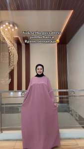 Novara Dress - Gamis Jumbo LD 130 Cm Crinkle Airflow Premium
