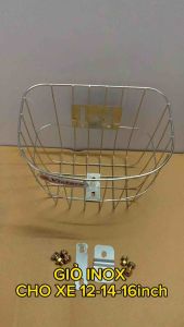 Giỏ xe đạp trẻ em inox dùng cho xe đạp 1214161820inch