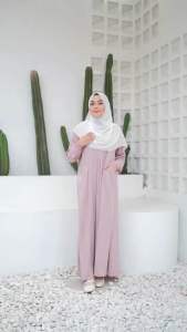 HANA DRESS BY NUURA HIJAB GAMIS RAYON ADEM POLOS BUMIL BUSUI WUDHU FRIENDLY