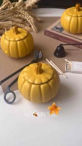 Handmade Reusable Pumpkin Bowl Candle | Autumn Decor | Fall Gift