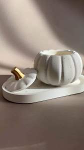 Handmade Reusable Pumpkin Bowl Candle | Autumn Decor | Fall Gift