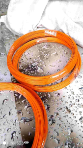 Ruji fiber sangkar warna Oren 100meter kualitas import (non kukitan) ukuran 1.0mm 1.5mm 1.8mm untuk ruji sangkar burung dan  layangan