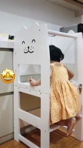 Ghế đứng bếp cho bé ghế đứng cho bé rửa tay 3in1 Standing Tower tháp hỗ trợ Uydecor gỗ plywood nhập