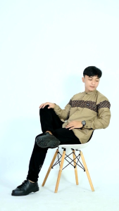 Baju koko Pria Lengan panjang Motif Kinang Variasi batik Kobata Elrumi terlaris terbaru Bisa COD