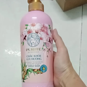 Dầu gội Purite hoa hồngAnh Đào chắc khỏe 600ml
