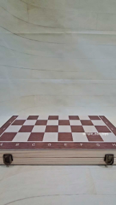 15" Wooden Chess Board and Checkers Magnetic Chess Adult Chess Kids