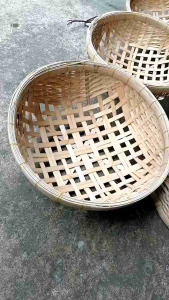 Gỗ tre đan tay thủ công ( Đ.Kính 33cm Cao 15cm )