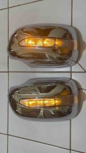 SIDE MIRROR CHROME COVER WITH AMBER LED FOR TOYOTA HILUX 2005 2006 2007 2008 2009 2010 2011
