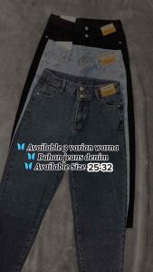 LUCRETIA - 881 Celana Panjang Wanita High Waist Boyfriend Jeans Import Korea