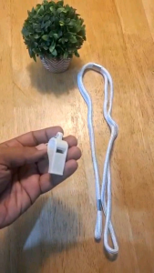 Talikur polisi satpam dan polisi putih dengan peluit