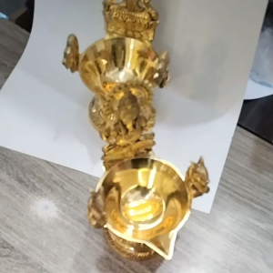BRASS DEEP VILAKU VINAYAGAR / LAKSHMI PATTERN