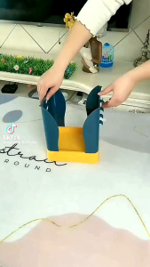 Tempat sampah lipat adjustable tong pembuangan sampah dapur serbaguna