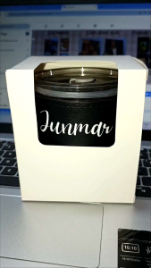 PERSONALIZED GLASS TUMBLER / MUG WITH STRAW & LEATHER SLEEVES / 450ml🥤