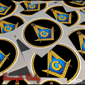 Mason 3M Reflective Printed Laminated Stickers for Cars, Motorcycles, Gadgets & Laptops: Classic Design