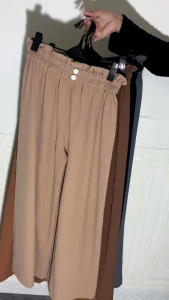 CELANA KULOT CRINKLE PREMIUM HIGHWAIST AIRFLOW MOTIF 2 KANCING